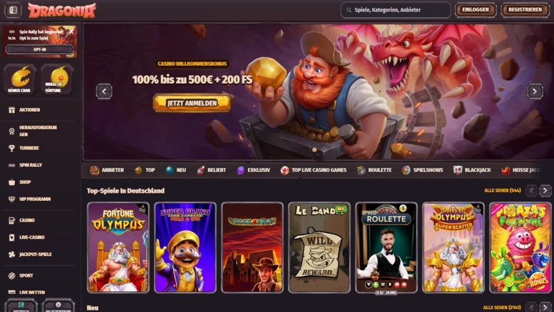 Dragonia Casino Screenshot Spielautomaten